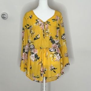Yellow Floral Blouse